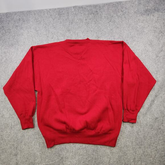 Vintage Wisconsin Badgers Sweatshirt Mens XL Red NCAA College Crewneck 90s - Picture 11 of 13